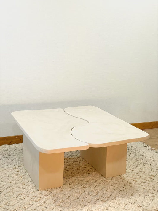 Table basse en béton - Beige - Longueur 100 cm - Terra n°4