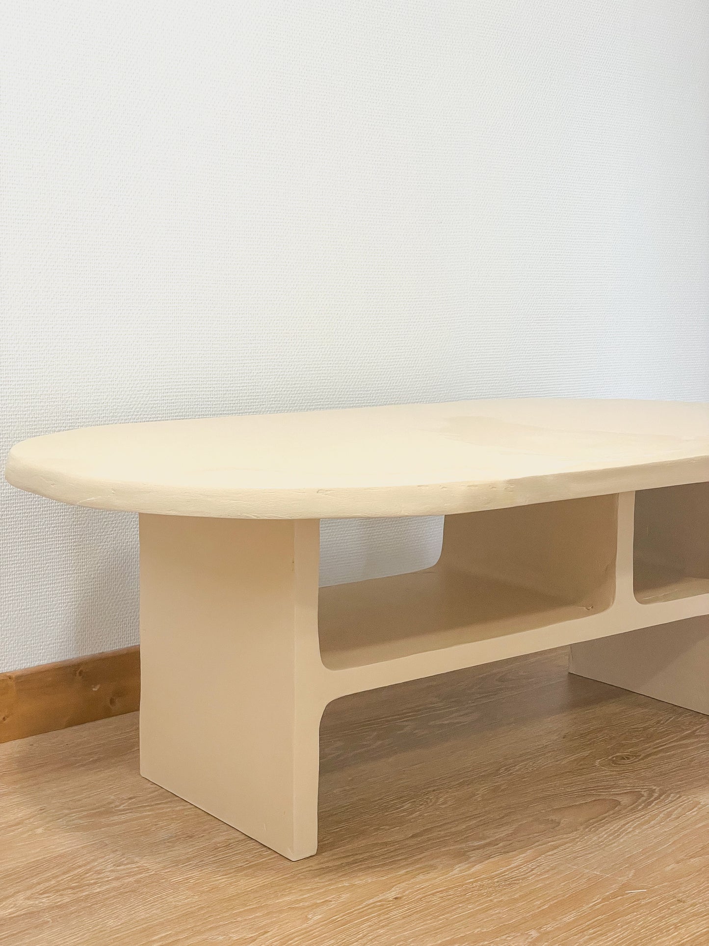 Table basse en béton Nali - Ovale - Longueur 100 ou 120 cm