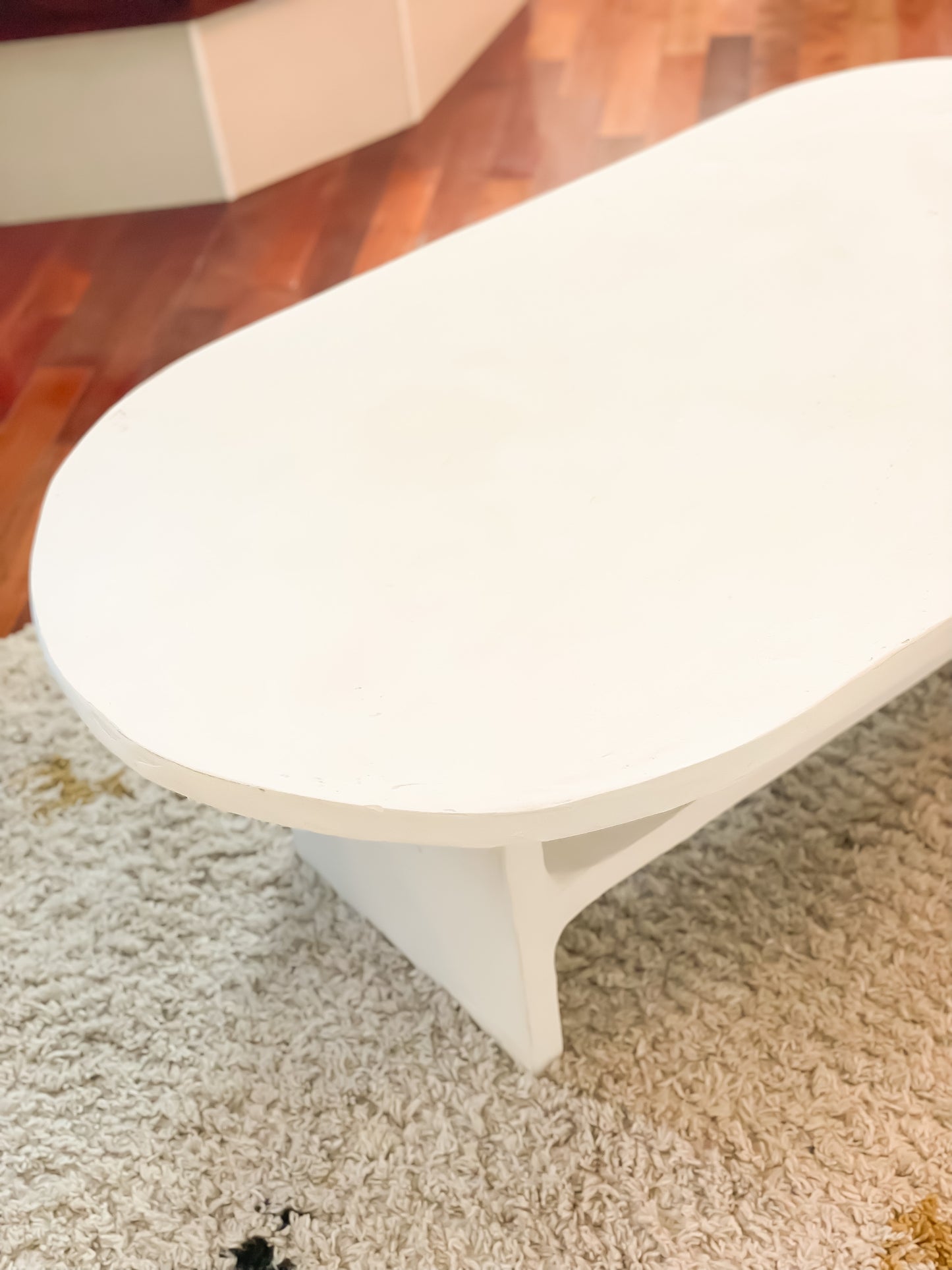 Table basse en béton Nali - Ovale - Longueur 100 ou 120 cm